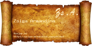 Zsiga Armandina névjegykártya
